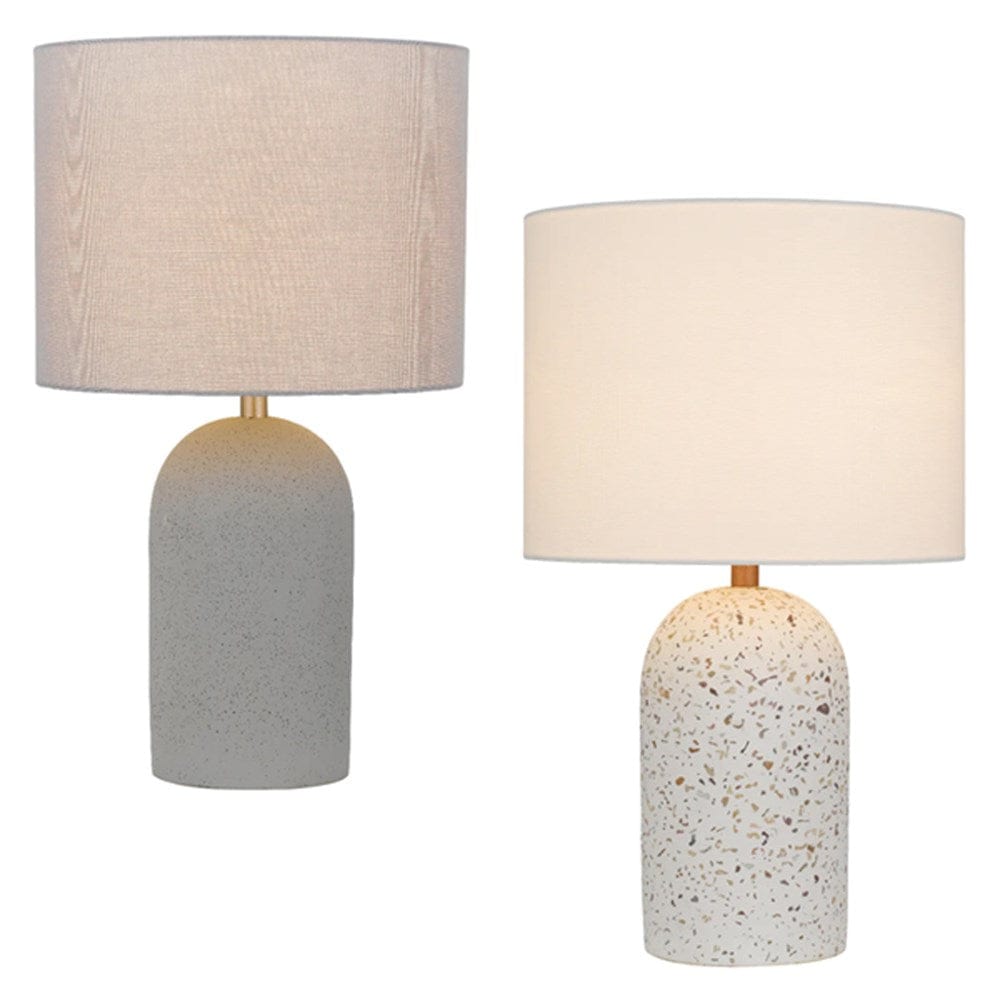 Telbix Lighting Table Lamps Fevik Table Lamp Grey, White Terrazzo Lights-For-You