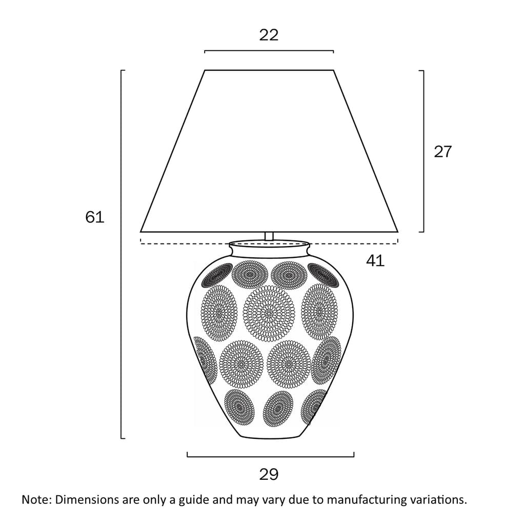 Telbix Lighting Table Lamps Hannah Table Lamp Lights-For-You HANNAH TL-BLWH 9329501059661