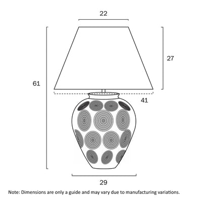 Telbix Lighting Table Lamps Hannah Table Lamp Lights-For-You HANNAH TL-BLWH 9329501059661
