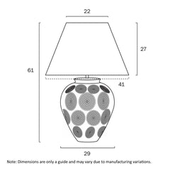 Telbix Lighting Table Lamps Hannah Table Lamp Lights-For-You HANNAH TL-BLWH 9329501059661