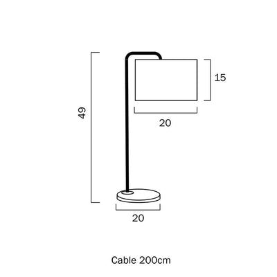 Telbix Lighting Table Lamps Ingrid 1 Light Table Lamp Lights-For-You