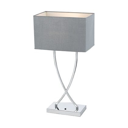 Telbix Lighting Table Lamps Jasmine 1 Light Table Lamp Chrome Lights-For-You JASMINE TL-CHGY 9329501038895