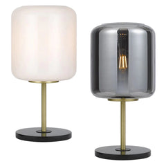 Telbix Lighting Table Lamps Korova Table Lamp 1LT in Opal or Smoke Glass Lights-For-You