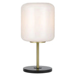 Telbix Lighting Table Lamps Korova Table Lamp 1LT in Opal or Smoke Glass Lights-For-You KOROVA PEM-BRSOP 9329501062708