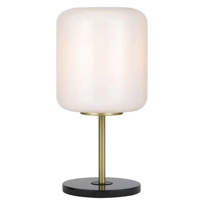Telbix Lighting Table Lamps Korova Table Lamp 1LT in Opal or Smoke Glass Lights-For-You KOROVA PEM-BRSOP 9329501062708
