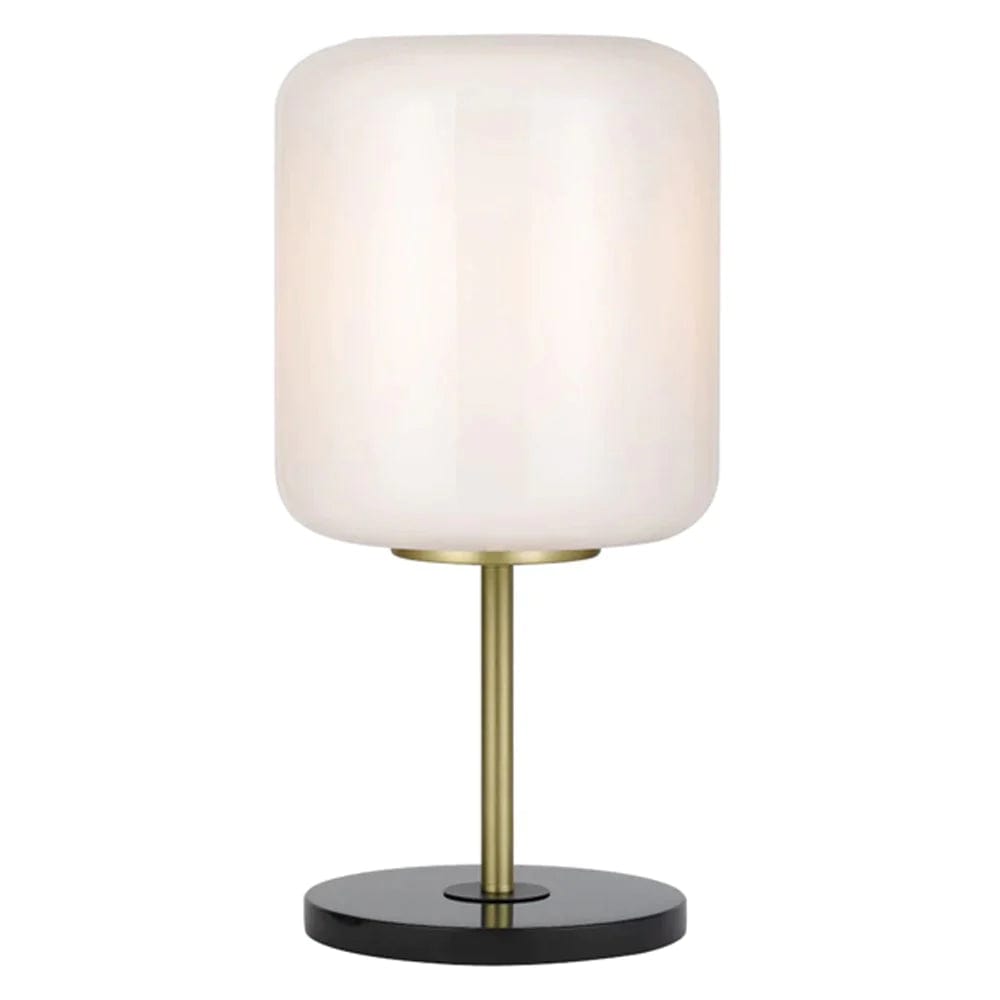 Telbix Lighting Table Lamps Opal Korova Table Lamp 1LT in Opal or Smoke Glass Lights-For-You KOROVA PEM-BRSOP