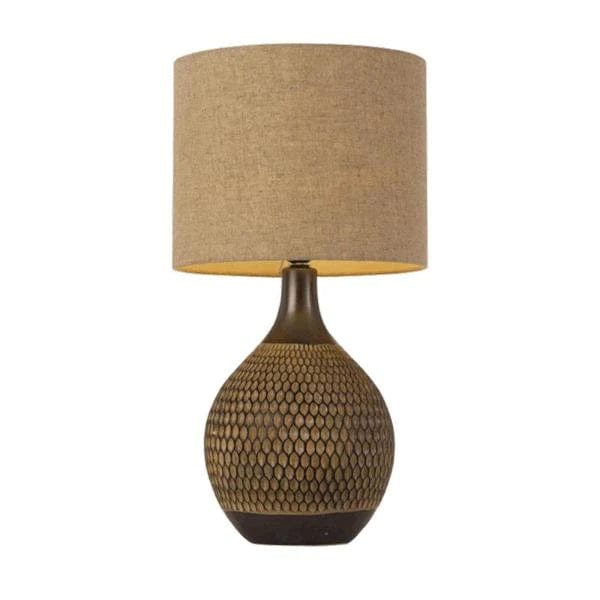 Telbix Lighting Table Lamps Bronze Macey Bronze Table Lamp with Textured Base & Bronze MACEY TL-BZ