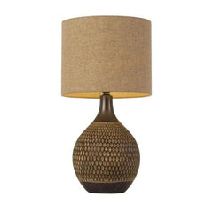 Telbix Lighting Table Lamps Macey Bronze Table Lamp with Textured Base & Bronze Lights-For-You MACEY TL-BZ 9329501050590