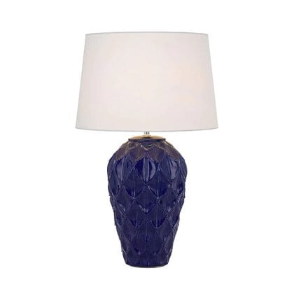 Telbix Lighting Table Lamps Madrid Ceramic Table Lamp Lights-For-You MADRID TL-BLWH 9329501059685