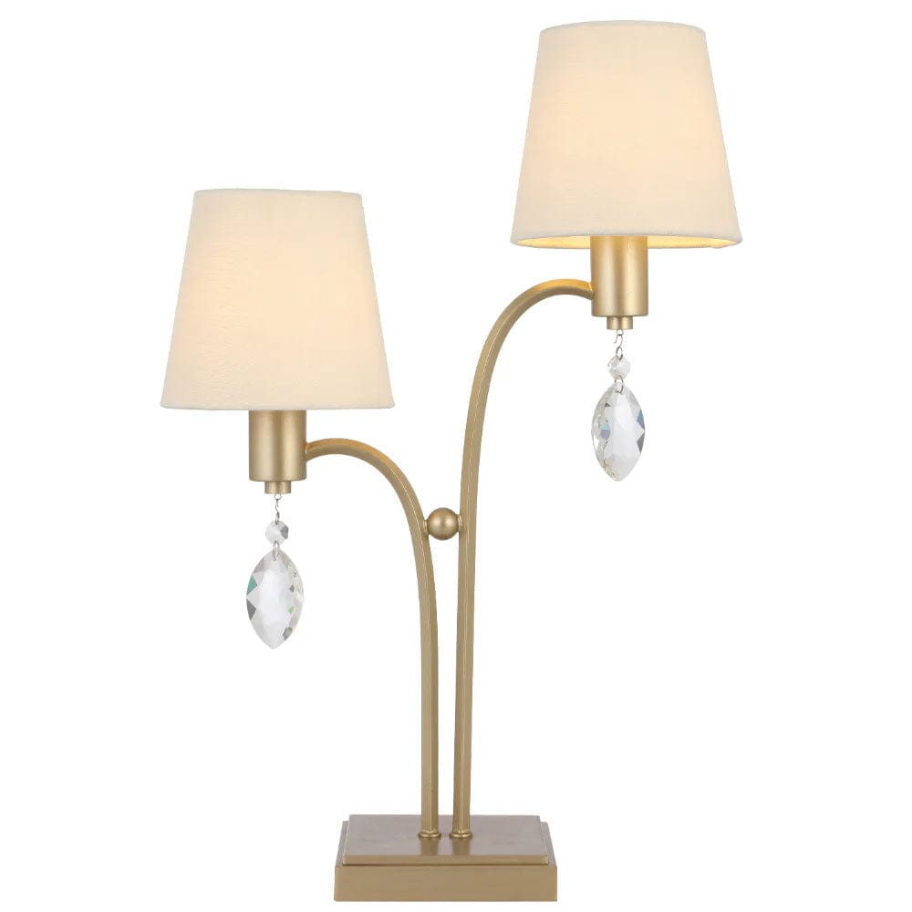 Telbix Lighting Table Lamps Malvern 2 Light Table Lamp Lights-For-You MALVERN TL2-AS 9329501070536