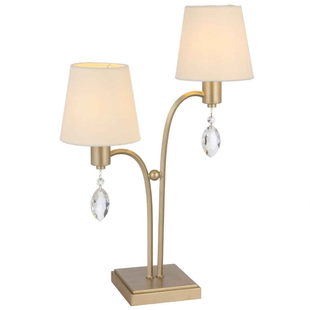 Telbix Lighting Table Lamps Malvern 2 Light Table Lamp Lights-For-You MALVERN TL2-AS 9329501070536