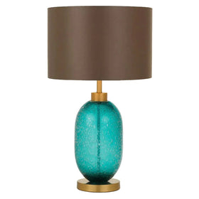 Telbix Lighting Table Lamps Manolo Tale Lamps 1Lt in Teal & Brown Lights-For-You MANOLO TL-TLBRN 9329501061169