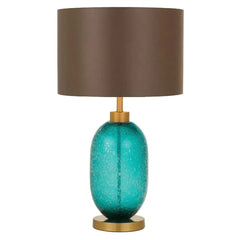 Telbix Lighting Table Lamps Manolo Tale Lamps 1Lt in Teal & Brown Lights-For-You MANOLO TL-TLBRN 9329501061169