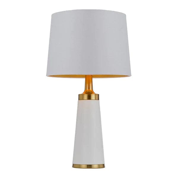 Telbix Lighting Table Lamps White/Antique Gold Margot Table Lamps 1Lt MARGOT TL-WHAG