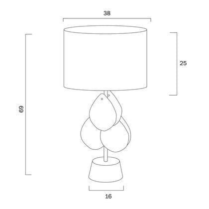 Telbix Lighting Table Lamps Melania Table Lamp Lights-For-You MELANIA TL-GDWH 9329501061091