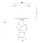 Telbix Lighting Table Lamps Melania Table Lamp Lights-For-You MELANIA TL-GDWH 9329501061091