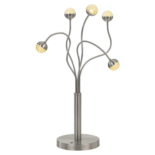 Telbix Lighting Table Lamps Mindel LED Table Lamp 5Lt 3000k in Nickel Lights-For-You MINDEL TL5-NK