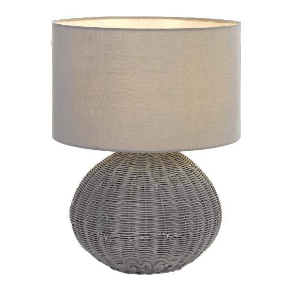 Telbix Lighting Table Lamps Mohan Table Lamp 1Lt in Grey or Sand Lights-For-You MOHAN TL38-GY 9329501053638