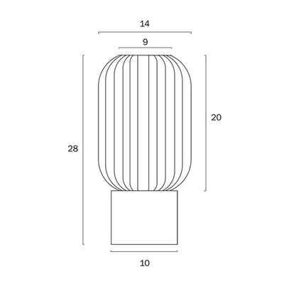 Telbix Lighting Table Lamps Nori Table Lamp 1 Lt In Black / Opal Matt Lights-For-You NORI TL-BKOM 9329501062845