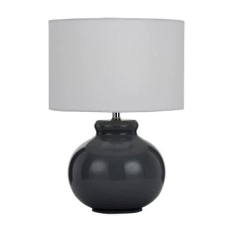 Telbix Lighting Table Lamps Olga Table Lamp in Grey Base w/White Shade Lights-For-You OLGA TL-GYWH 9329501045640