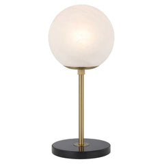 Telbix Lighting Table Lamps Antique Gold Oliana 25 Table Lamp Antique Gold & Alabastro Glass Lights-For-You OLIANA TL25-AGMB