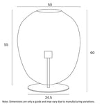 Telbix Lighting Table Lamps Rana Table Lamp 1Lt ø500mm Lights-For-You RANA TL50NAT KIT 9329501065242