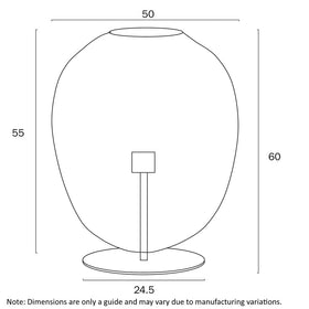 Telbix Lighting Table Lamps Rana Table Lamp 1Lt ø500mm Lights-For-You RANA TL50NAT KIT 9329501065242