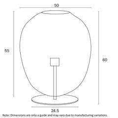 Telbix Lighting Table Lamps Rana Table Lamp 1Lt ø500mm Lights-For-You RANA TL50NAT KIT 9329501065242