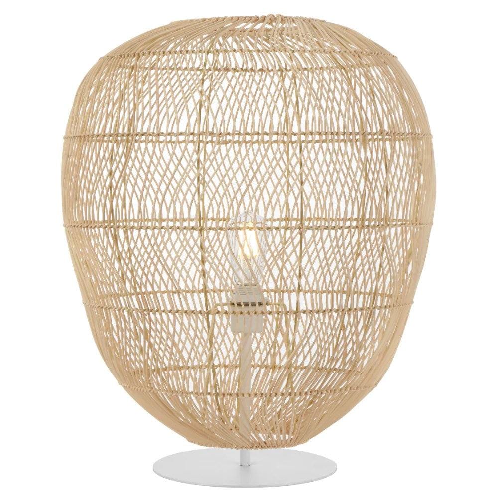 Telbix Lighting Table Lamps Rana Table Lamp ø500mm in Natural Rattan Lights-For-You RANA TL50NAT