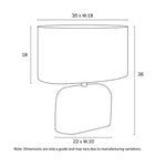 Telbix Lighting Table Lamps Reano Table Lamp Grey, White Terrazzo Lights-For-You