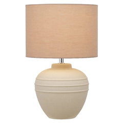 Telbix Lighting Table Lamps Sierra Ceramic Table Lamp Grey, Sand Lights-For-You SIERRA TL-SD 9329501059753