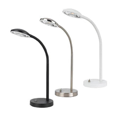 Telbix Lighting Table Lamps Tyler LED Table Lamp 3000K in White, Nickel or White Lights-For-You