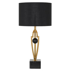 Telbix Lighting Table Lamps Vardo Table Lamp 1Lt in Black & Antique Gold Lights-For-You VARDO TL-BKAG