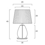 Telbix Lighting Table Lamps Veana Table Lamp 1Lt in Antique Gold/Black or Chrome/Ivory Lights-For-You
