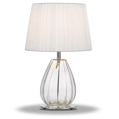 Telbix Lighting Table Lamps Veana Table Lamp 1Lt in Antique Gold/Black or Chrome/Ivory Lights-For-You VEANA TL-CHCLIV 9329501060803