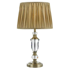 Telbix Lighting Table Lamps Wilton Table Lamp in Antique Brass/Gold Or Nickel/Cream Lights-For-You WILTON TL-ABGD 9329501044865