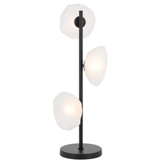 Telbix Lighting Table Lamps Zecca Table Lamp Black & Frost ZECCA TL3-BKFR Telbix Lighting Lights-For-You ZECCA TL3-BKFR