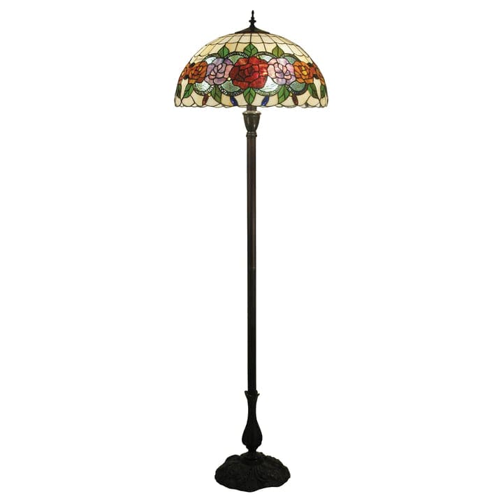 Tiffany Floor Lamps Bronze Red Rose Tiffany Floor Lamp 240V with Beautiful design Lights-For-You TBL087RDC6