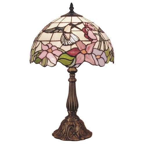 Tiffany Table Lamps Bronze/Multi Colour Hummingbird Leadlight Table Lamp TL-12579/305M TL-12579/305M