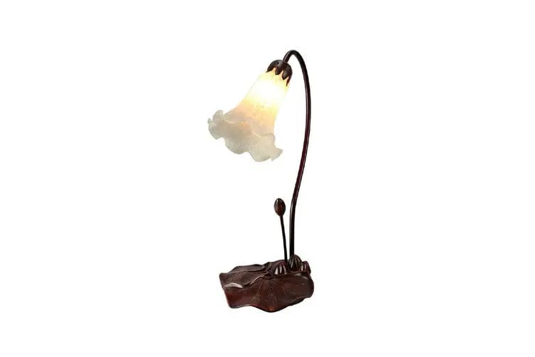 Tiffany Table Lamps Bronze/White Single Lily Lamp White TLA1-001/WT TLA1-001/WT