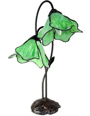 Tiffany Table Lamps Green Tiffany Twin Lotus Table Lamps Lights-For-You TBL1279BZC6