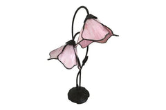 Tiffany Table Lamps Pink Tiffany Twin Lotus Table Lamps Lights-For-You TBL1273BZC6