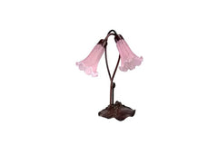 Tiffany Table Lamps Bronze/Purple Twin Lily Lamp Purple Glass TLA1-002/PB Lights-For-You TLA1-002/PB