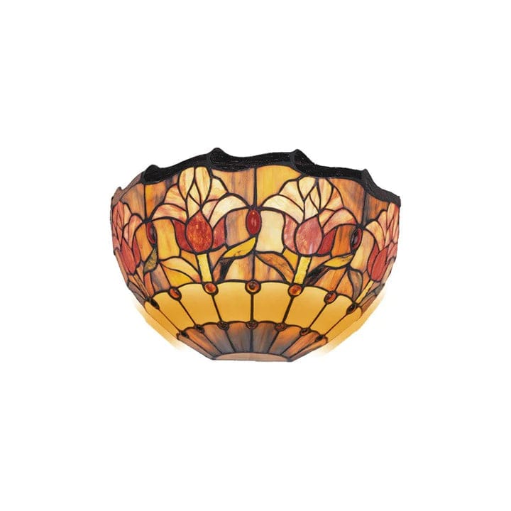 Tiffany Wall Lights Bronze Red Tulip Tiffany Wall Light 240V with beautiful design Lights-For-You WBK371RDC6