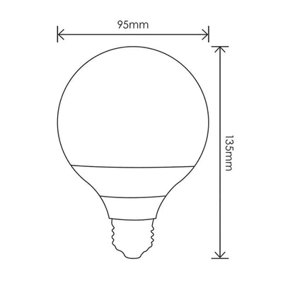 Vencha Lighting Lighting 15w LED E27 G95 Globe Warm White Lights-For-You
