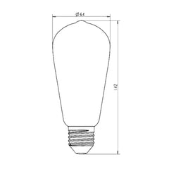 Vencha Lighting Lighting 4w LED E27 ST64 Pear Globe Lights-For-You