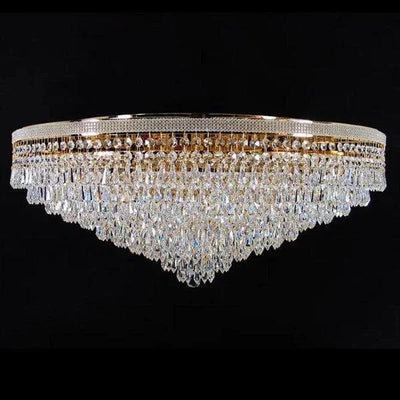 Vencha Lighting Lighting Asfour Crystal 12Lt Close to Ceiling (CTC) Light in Chrome or Gold Lights-For-You C-8080-29-GD