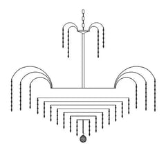 Vencha Lighting Lighting Asfour Crystal 13Lt Chandelier in Chrome or Gold Lights-For-You K-4718-26-14-CH
