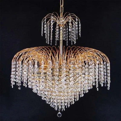 Vencha Lighting Lighting Asfour Crystal 13Lt Chandelier in Chrome or Gold Lights-For-You K-4718-26-14-GD