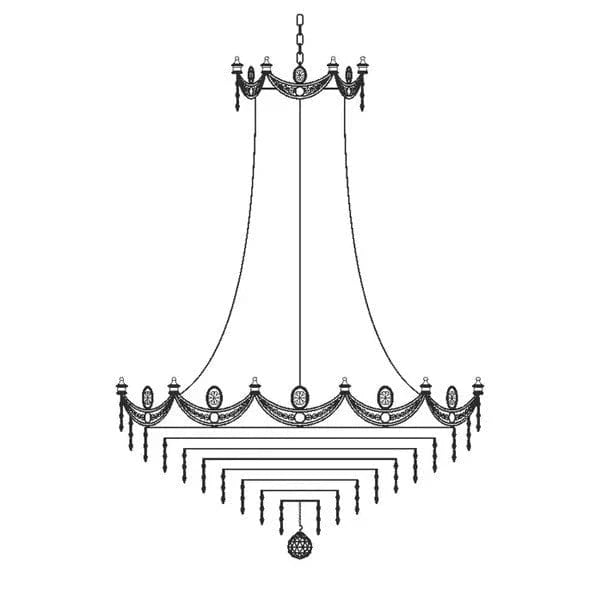 Vencha Lighting Lighting Asfour Crystal 15Lt Chandelier in Chrome or Gold Lights-For-You